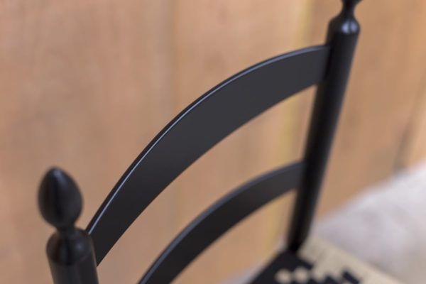 Low Bar Stool with 2 Slats & Finials - Image 7