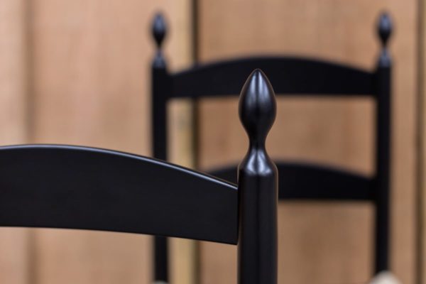Low Bar Stool with 2 Slats & Finials - Image 3