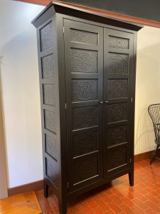 Tall Pie Safe in Black Paint