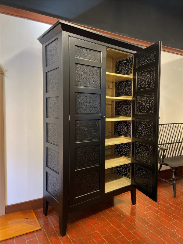 Tall Pie Safe in Black Paint - Image 5