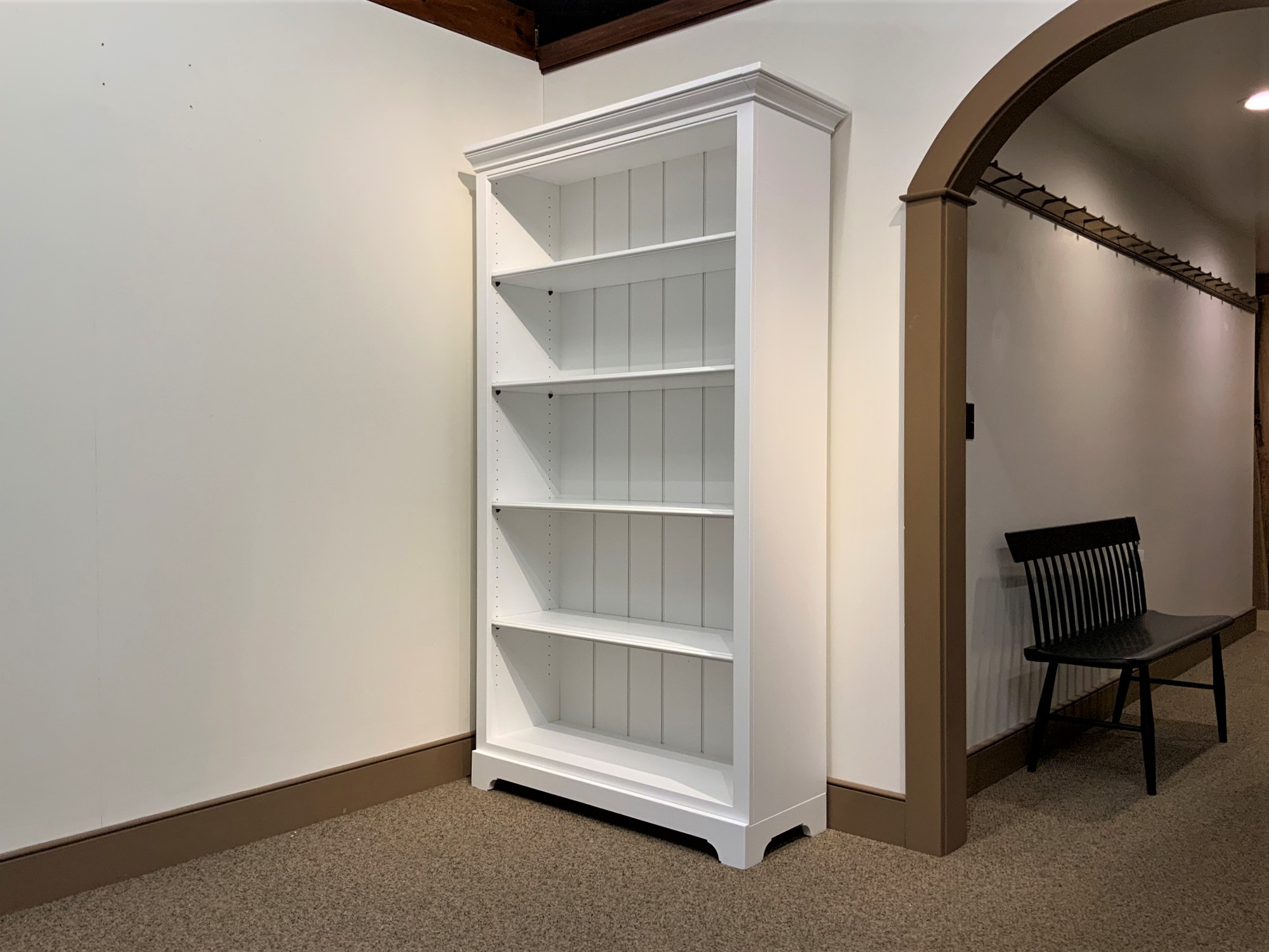 Shaker Bookcases Home Library, Tall Book Shelves With Doors