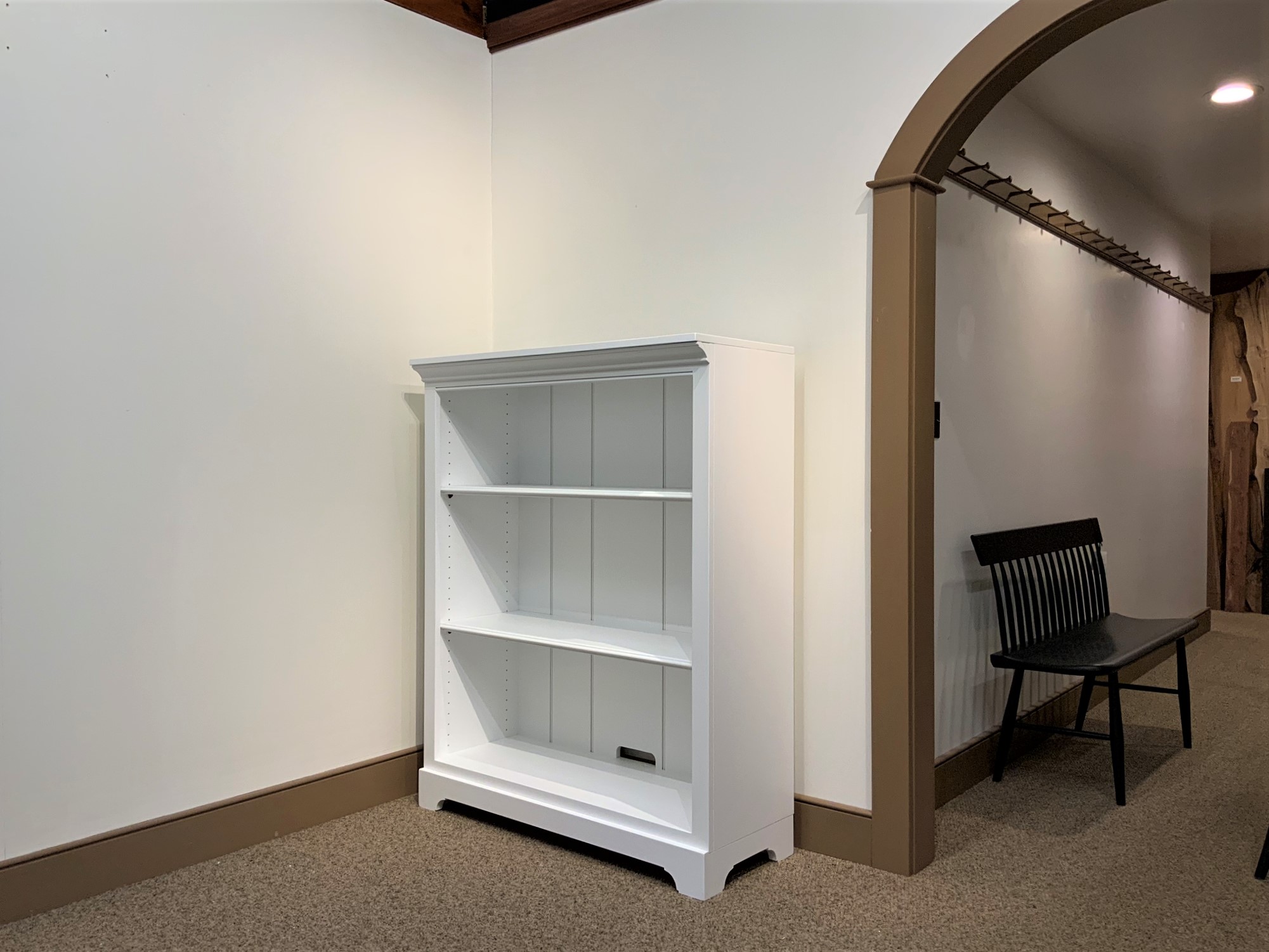 Shaker Bookcases Home Library, 40 Inch High White Bookcase
