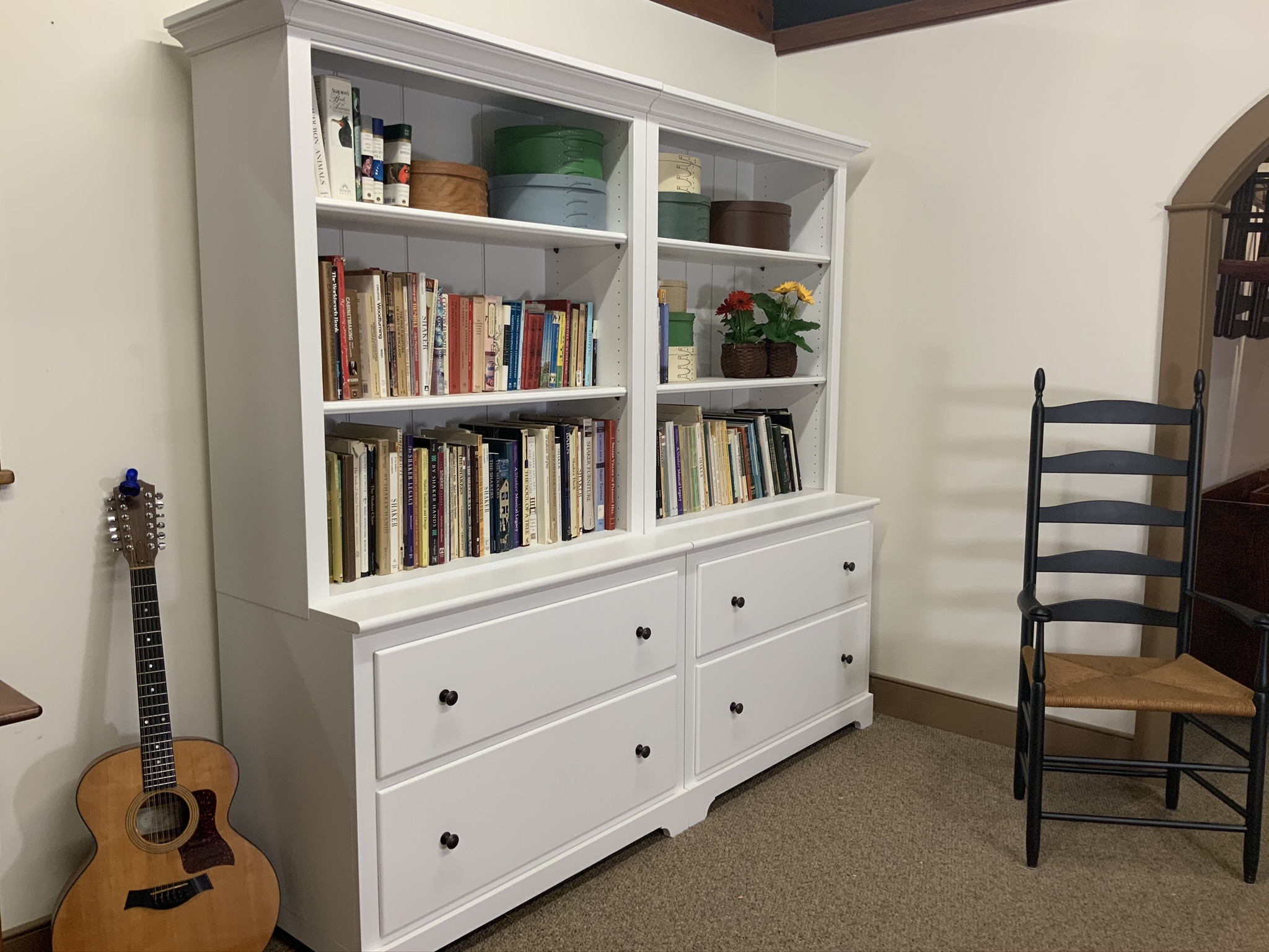 7' Two Piece Bookcase & Drawer Unit Shaker Shoppe