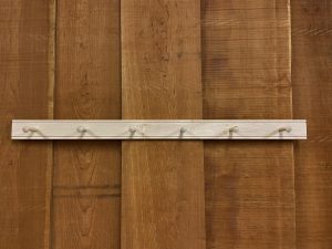 48 inch Shaker Peg Rail with six Shaker Pegs made out of solid Maple wood