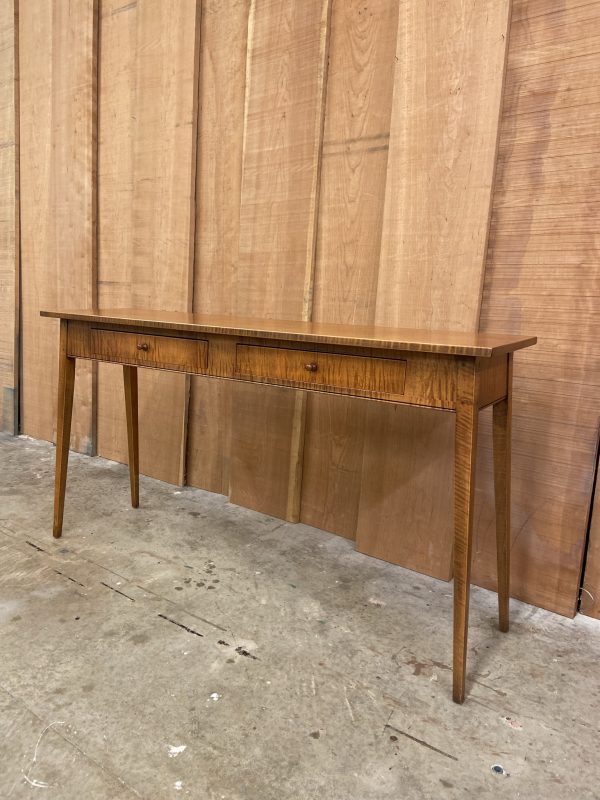 60" Sofa Table in Tiger Maple wood - Image 5