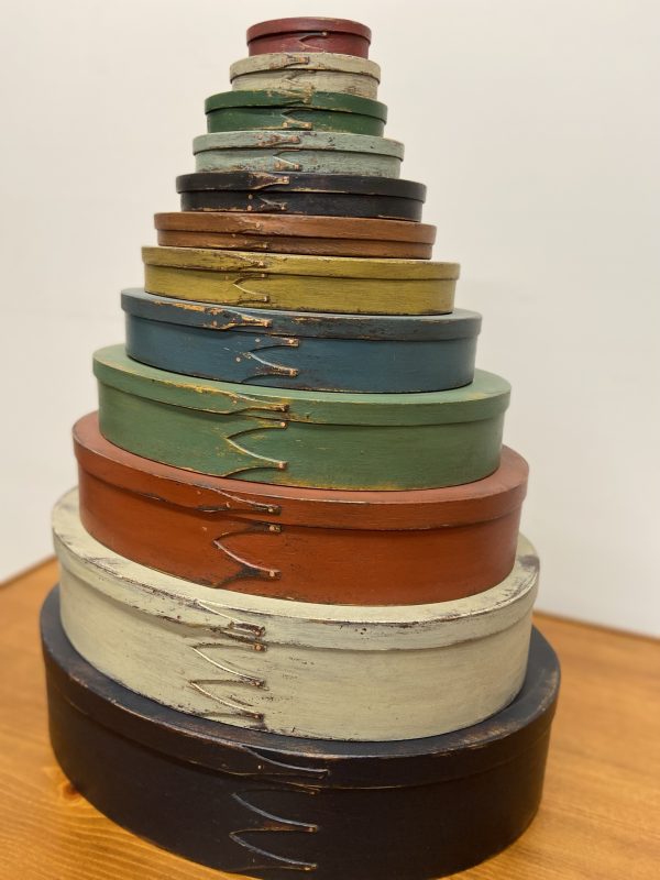 Nest of 12 Shaker Button Boxes by J. Lesher - Image 5