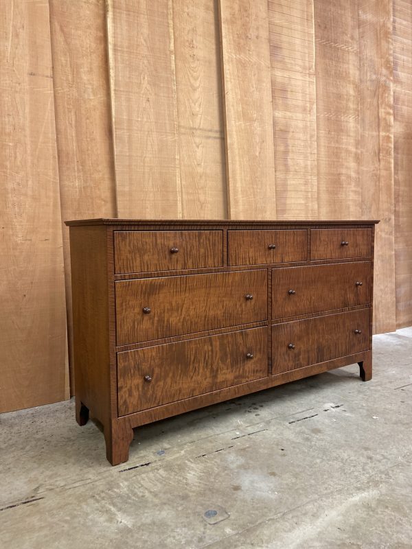 60" Low Dresser in Tiger Maple wood - Image 7