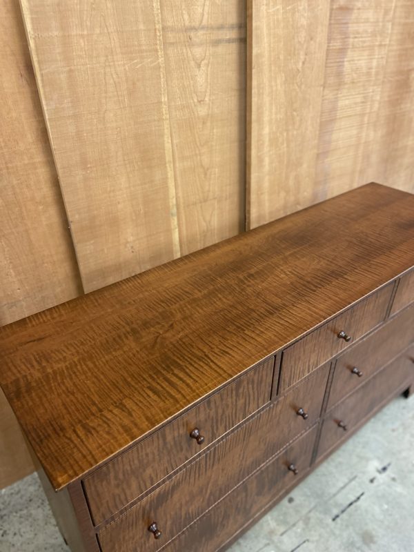 60" Low Dresser in Tiger Maple wood - Image 3