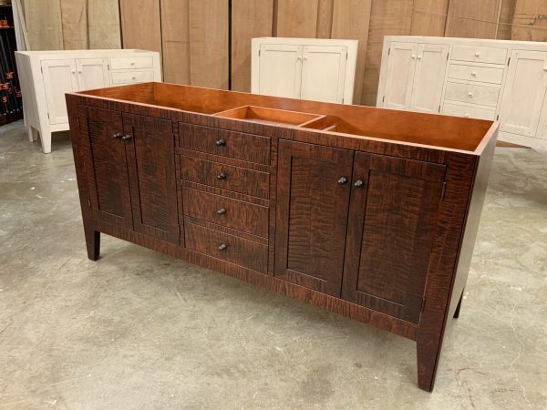 Double Bowl Shaker Vanity with Center Drawers - Image 10