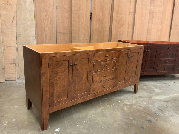 Double Bowl Shaker Vanity with Center Drawers - Image 6
