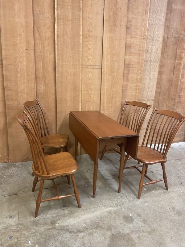 Shaker Dropleaf Table & 4 Thumb-back Side Chair set - Image 9