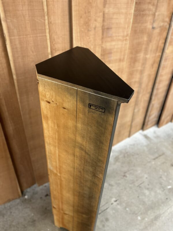 Small Glass Door Corner Cabinet in Black - Image 2
